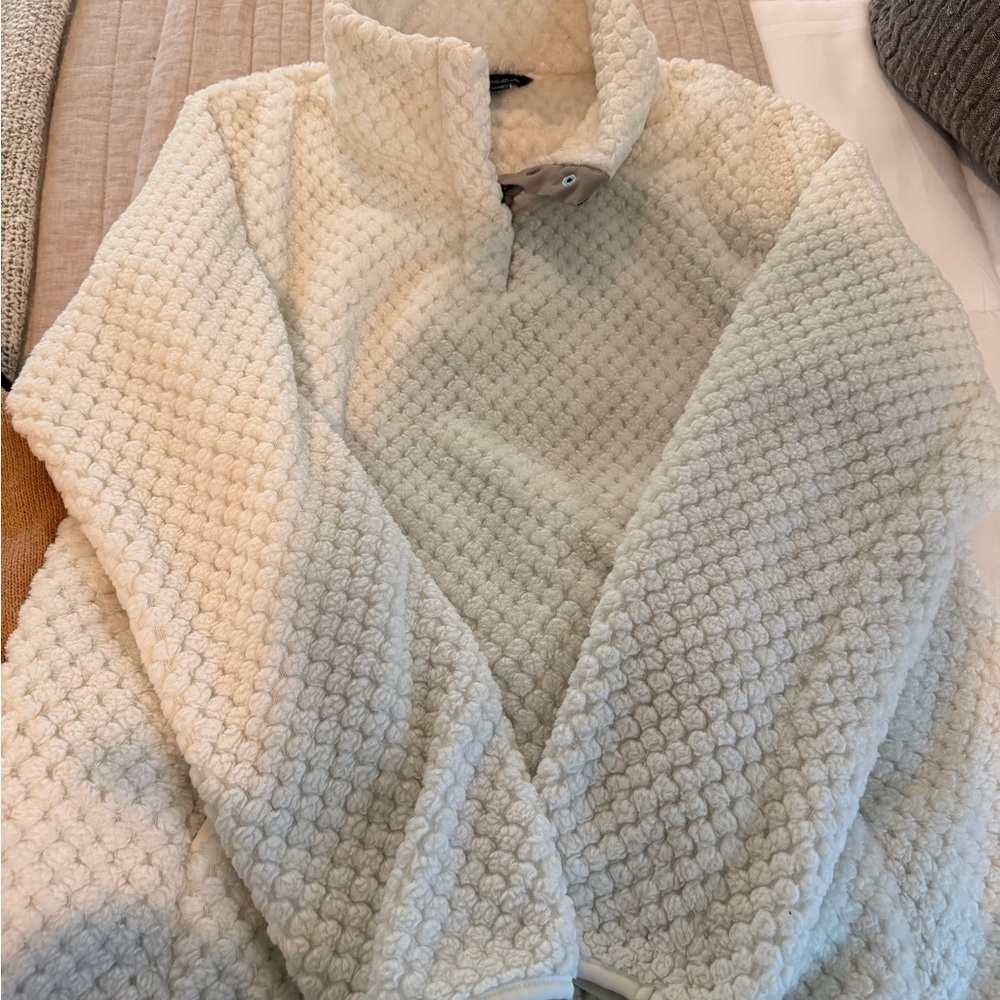 Eddie Bauer Off-White Fleece Jacket